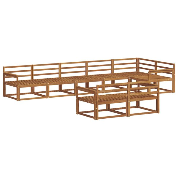 vidaXL Venkovn&iacute; pohovkov&aacute; souprava 8 pcs Př&iacute;rodn&iacute;