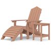 vidaXL Zahradn&iacute; křeslo Adirondack s podnožkou a stolkem HDPE hněd&eacute;