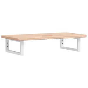 vidaXL Deska pod umyvadlo n&aacute;stěnn&aacute; ocel a masivn&iacute; dubov&eacute; dřevo