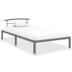 vidaXL R&aacute;m postele &scaron;ed&yacute; kov 90 x 200 cm