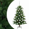 vidaXL Uměl&yacute; v&aacute;nočn&iacute; stromek s baňkami 120 cm 150 LED Tepl&aacute; b&iacute;l&aacute;