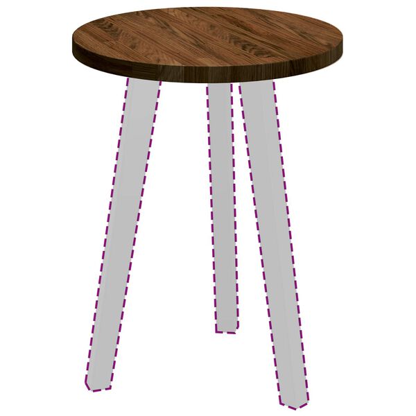 vidaXL Deska stolu Tmavě hněd&aacute; &Oslash; 40 x 2,5 cm Masivn&iacute; dubov&eacute; dřevo