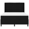 vidaXL Postel s boxspringem s matrac&iacute; s čelo Čern&aacute; 160 x 200 cm textil
