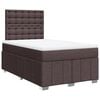vidaXL Box spring postel s matrac&iacute; tmavě hněd&aacute; 120x200 cm textil