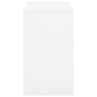 vidaXL Kancelářská skříň bílá 90 x 40 x 70 cm ocel