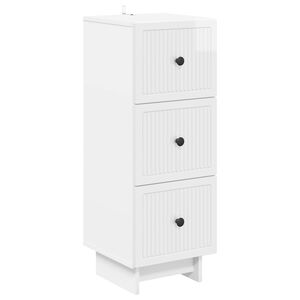 vidaXL Skř&iacute;ň se z&aacute;suvkami B&iacute;l&aacute; s vysok&yacute;m leskem 33 x 34,5 x 90 cm