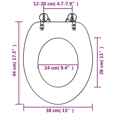 vidaXL WC sedátko s funkcí pomalého sklápění MDF podmořský motiv