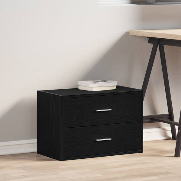 vida Skříňka s 2 zásuvkami černý dub 60x31x40 cm kompozitní dřevo