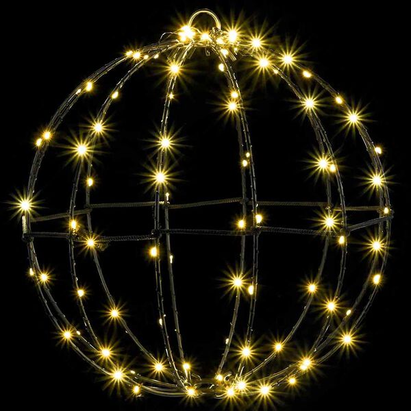 vidaXL Koule s 96 LED diodami Tepl&aacute; b&iacute;l&aacute; 30 cm kov