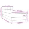 vidaXL Box spring postel s matrac&iacute; tmavě modr&aacute; 100x210 cm samet