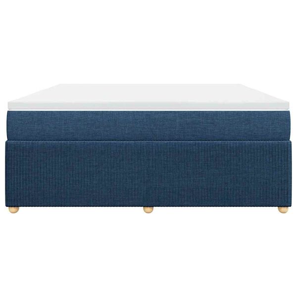 vidaXL Box spring postel s matrac&iacute; modr&aacute; 180x200 cm textil
