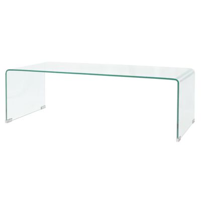 vidaXL Konferenční stolek tvrzené sklo 98x45x30 cm čiré