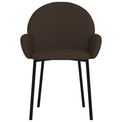 vidaXL Jídelní židle 2 ks hnědé umělá kůže