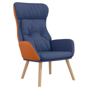 vidaXL Relaxačn&iacute; křeslo modr&eacute; textil a PVC