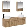 vidaXL Sada koupelnov&yacute;ch skř&iacute;něk 5 pcs Dub artisan 50 x 14,5 x 70 cm