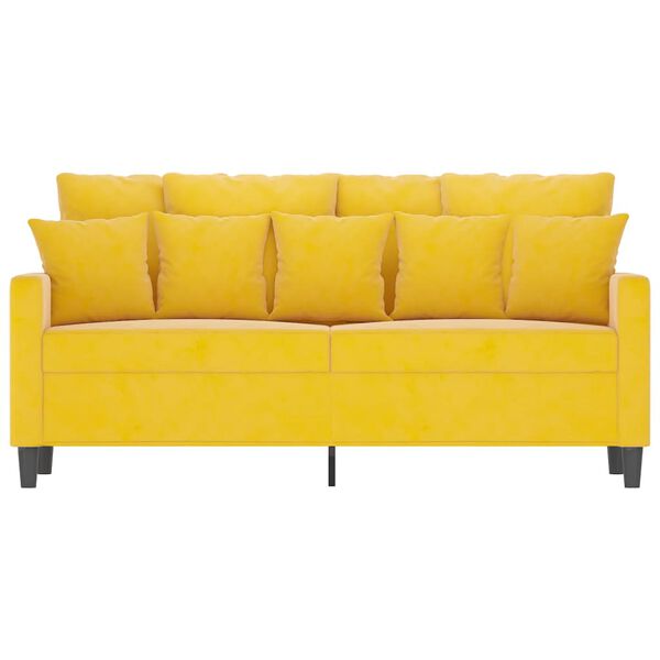 vidaXL 2m&iacute;stn&aacute; pohovka žlut&aacute; 140 cm samet