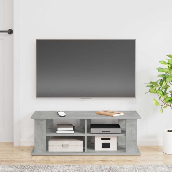 vidaXL Stojan na TV Betonově &scaron;ed&aacute; 96 x 35 x 33,5 cm
