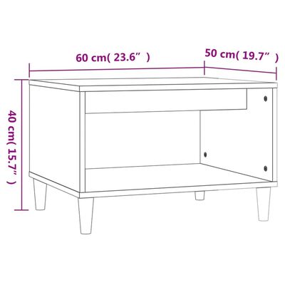 vidaXL Konferenční stolek bílý 60x50x40 cm kompozitní dřevo