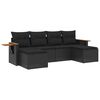 vidaXL Patio Sofa Set 6m&iacute;stn&eacute; Black