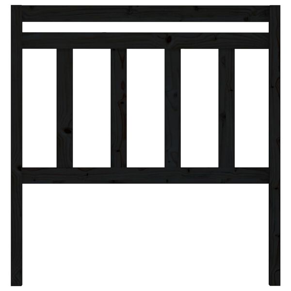 vidaXL Čelo postele čern&eacute; 106 x 4 x 100 cm masivn&iacute; borovice