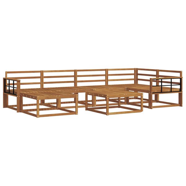 vidaXL Venkovn&iacute; pohovkov&aacute; souprava 7 pcs Př&iacute;rodn&iacute;