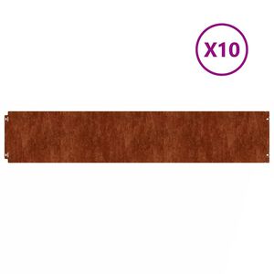 vidaXL Okraj tr&aacute;vn&iacute;ku 10 pcs 20 x 103 cm Povětrnostně odoln&aacute; ocel