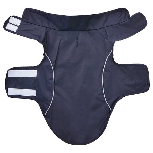 vidaXL Pl&aacute;&scaron;těnka pro psy s reflexn&iacute;mi proužky polyester modr&aacute; XXS