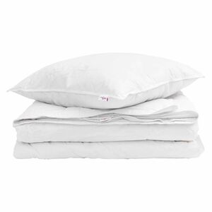 vidaXL 2-in-1 Duvet s pol&scaron;t&aacute;řem 2 pcs B&iacute;l&aacute; Peř&iacute;