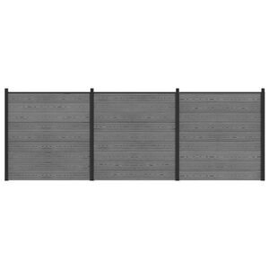 vidaXL Sada plotů 526 x 186 cm WPC a hlin&iacute;k &Scaron;ed&aacute;
