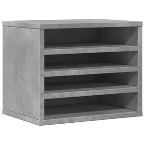 vidaXL Stoln&iacute; organiz&eacute;r betonově &scaron;ed&yacute; 36x26x29,5 cm kompozitn&iacute; dřevo