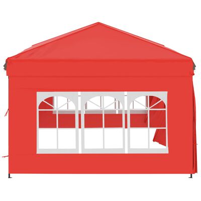vidaXL Skládací party stan s bočními stěnami červený 3 x 6 m