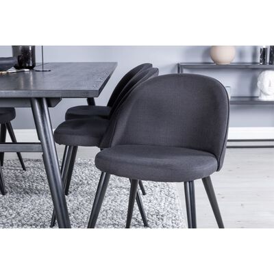 Venture Home Jídelní židle 2 ks Velvet polyester černé