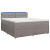vidaXL Postel boxspring s matrac&iacute; s čelo Taupe 160 x 200 cm Textil