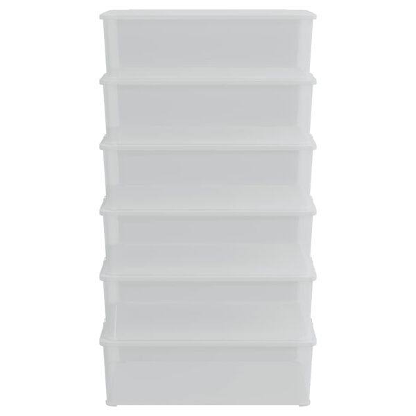 vidaXL Plastov&eacute; &uacute;ložn&eacute; boxy 6 ks 25 l stohovateln&eacute;