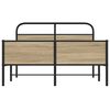 vidaXL Rám postele bez matrace 135x190 cm dub sonoma kompozitní dřevo