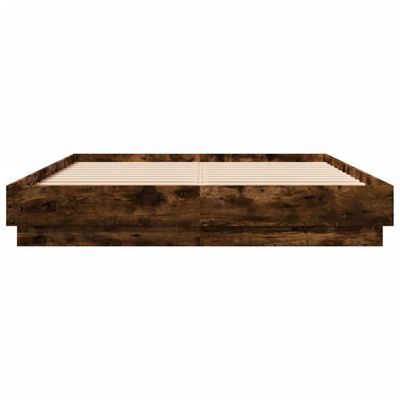 vidaXL Rám postele kouřový dub 160 x 200 cm kompozitní dřevo
