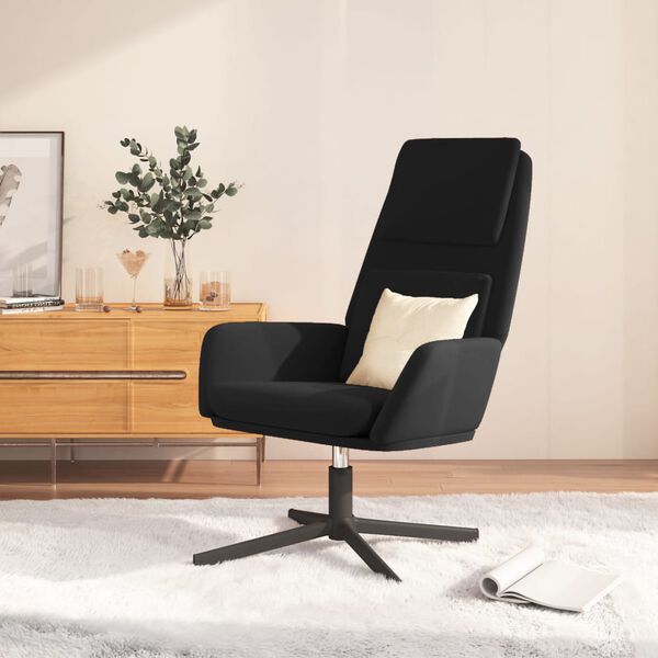 vidaXL Relaxačn&iacute; křeslo čern&eacute; samet