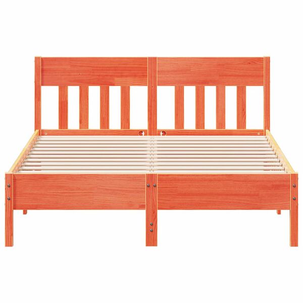 vidaXL Postel bez matrace voskově hněd&aacute; 135 x 190 cm masivn&iacute; borovice
