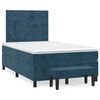 vidaXL Box spring postel s matrac&iacute; tmavě modr&aacute; 120 x 200 cm samet