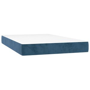 vidaXL Ta&scaron;tičkov&aacute; matrace středn&iacute; tvrdost tmavě modr&aacute; 120 x 200 x 20 cm samet