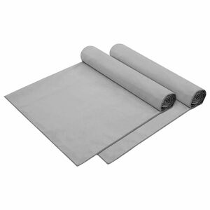 vidaXL Ručn&iacute;ky na leh&aacute;tko 2 pcs Tmavě &scaron;ed&aacute; 210 x 75 cm