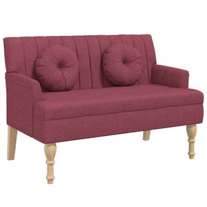vidaXL Lavice s pol&scaron;t&aacute;ři v&iacute;nov&aacute; 113 x 64,5 x 75,5 cm textil