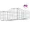 vidaXL Klenut&eacute; gabionov&eacute; ko&scaron;e 8 ks 200x50x60/80 cm pozinkovan&eacute; železo