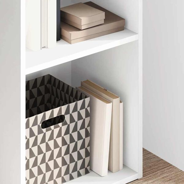 vidaXL Knihovna b&iacute;l&aacute; 40 x 30 x 152 cm kompozitn&iacute; dřevo