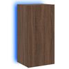 vidaXL N&aacute;stěnn&aacute; TV skř&iacute;ňka s LED osvětlen&iacute;m hněd&yacute; dub 40,5x35x80 cm