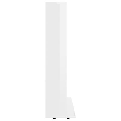vidaXL Skříňka na CD bílá s vysokým leskem 102x23x89,5 cm dřevotříska