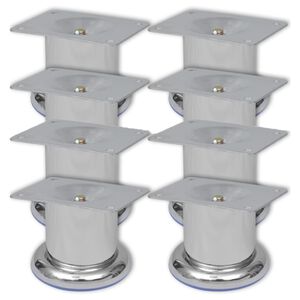 vidaXL Kulat&eacute; nohy k pohovce 8 ks chrom 60 mm