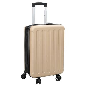 vidaXL Kufr se z&aacute;mkem champagne 34 x 23 x 55.5 cm ABS plast