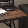 vidaXL Stůl s polic&iacute; Hněd&yacute; dub 100 x 50 x 86,5 cm kompozitn&iacute; dřevo