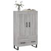 vidaXL Skříň highboard šedá sonoma 69,5 x 31 x 115 cm kompozitní dřevo